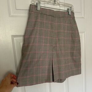 REISS Marina Gray & Pink Checkered Shorts